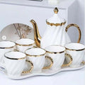 ZQ-148-8 Pcs Tea Set White-G 8c