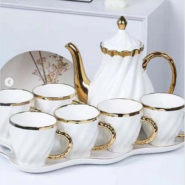 ZQ-148-8 Pcs Tea Set White-G 8c