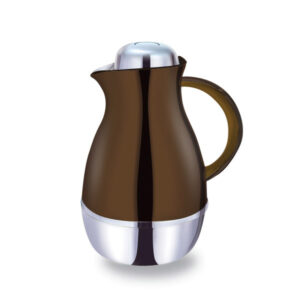 1210CH-S  Chocolate Silver Thermos 12c