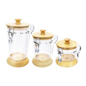 AC40022 3Pcs Canister Set  Light Wood 8c