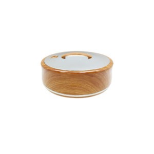 665LW-S Round Wood Silver Hotpot 5.0 Liter