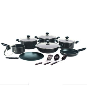 KK7510502 Lumina 15 Piece Cooking Set Black