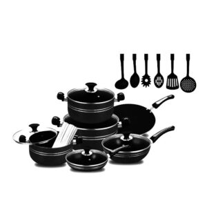 KK7510506 krafto Plus 17 Piece Cook Set Black