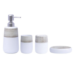 3T-003 4 Piece Bathroom Set White