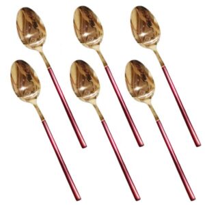 CC-004 Red+Gold 6 Piece Table Spoon