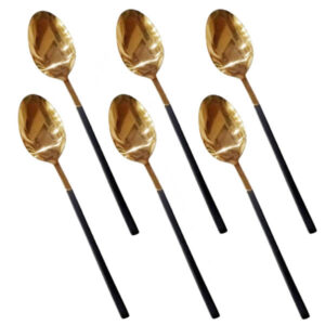 CC-007 Black+Gold 6 Piece Table Spoon