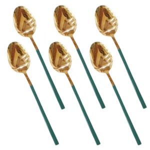 CC-010 Green+Gold 6 Piece Table Spoon
