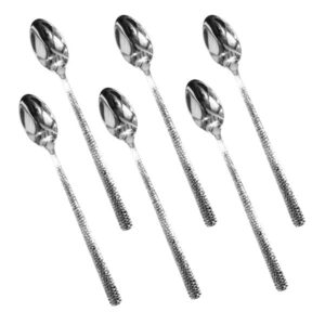 DY-011 Ice Spoon 6 Piece Silver