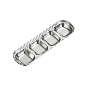 GST2058 1*4 Compartment Dish Silver