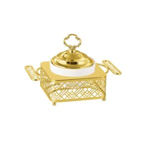 BR0101 Ceramic Bowl With Metal Stand