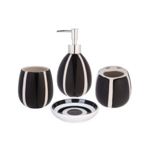 005-3 4Pcs Bath Set Black