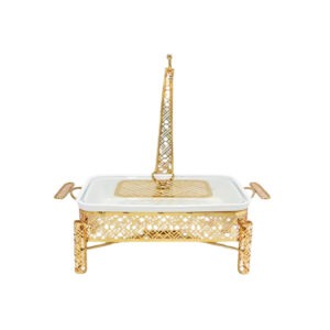 BR1222 13.5"RECT. DISH+CANDLE STAND
