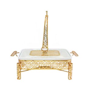 BR1223 15"RECT. DISH+CANDLE STAND