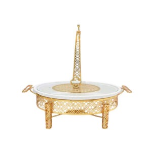 BR1224 14.5"OVAL DISH+CANDLE STAND