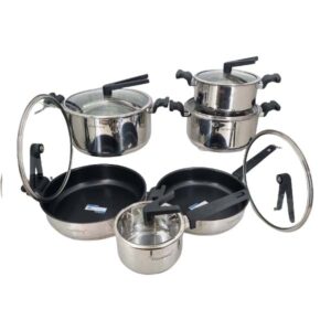 HP77 12Pcs Cook-Stainless Steel  W/G-Lid (V-Knobe)
