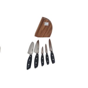 HP85 6 Piece Knief Set Black (Oval Stand)
