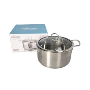 DH02-20 SS Pot Glass-Lid