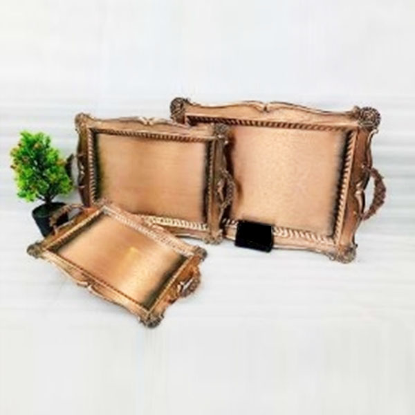 967K 3Pcs Tray Set Copper