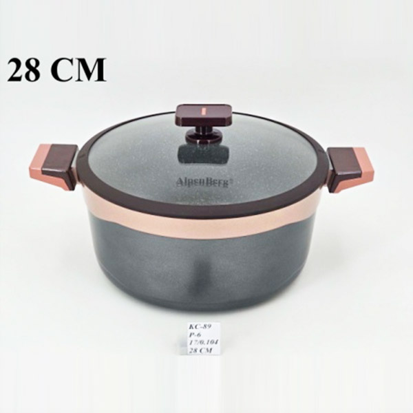KC89 28cm Pot Glass-L Gray-Copper