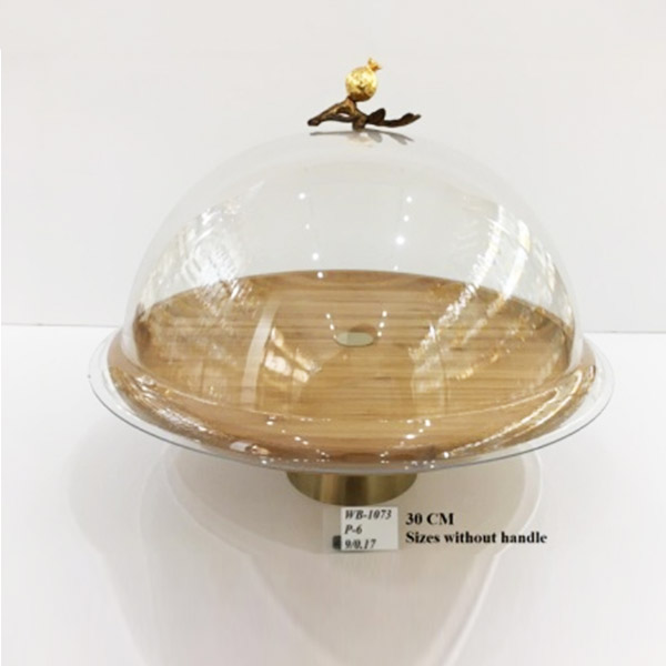 WB1073 CAKE STAND W-COVER 30cm